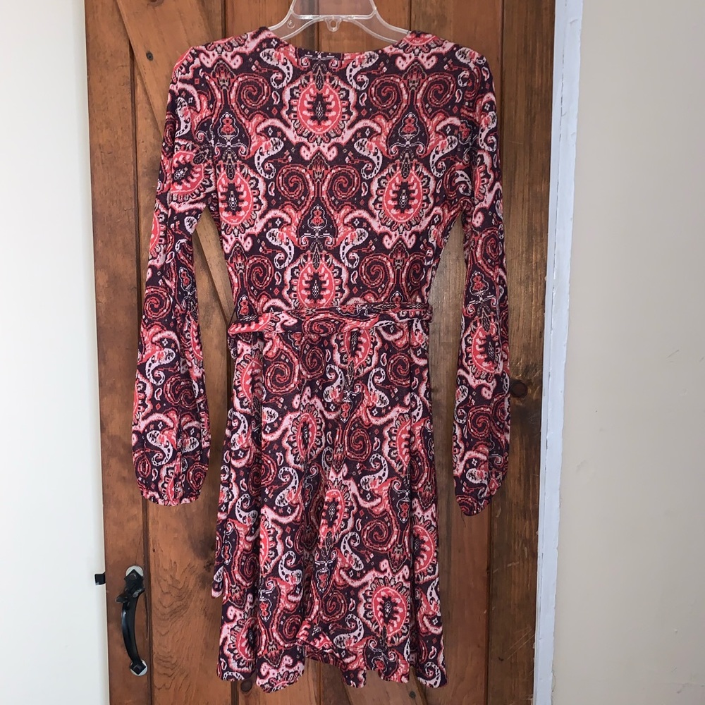 Anthro Belted Paisley Fit & Flare Knit Dress - Picture 13 of 16